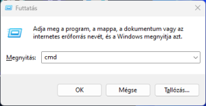 Parancssor megnyitás